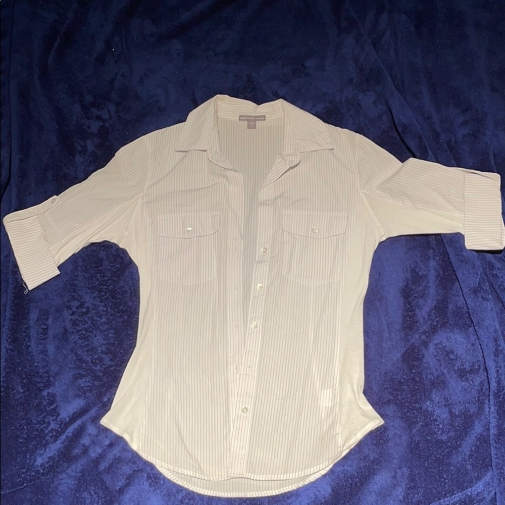 Elbow length stripped blouse